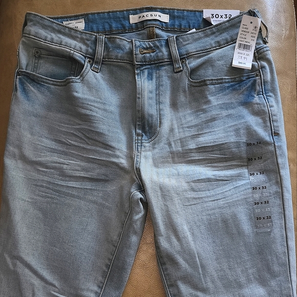 PACSUN STACKED SKINNY ACTIVE STRETCH JEANS - Picture 3 of 4